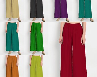 white cotton flared palazzo