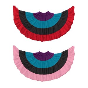 Cotton 25 Yard 4 Tier Skirt Multi Colored Skirt Belly Dance Tier Skirt Girls Multi Color Belly Dancing