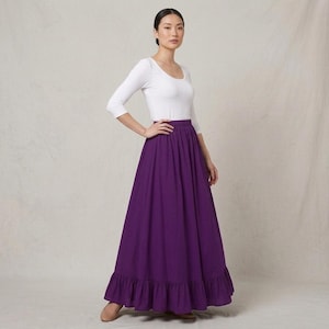 Falda flamenca gitana de algodón de 12 yardas, traje tribal para danza del vientre, jupe étnico bohemio
