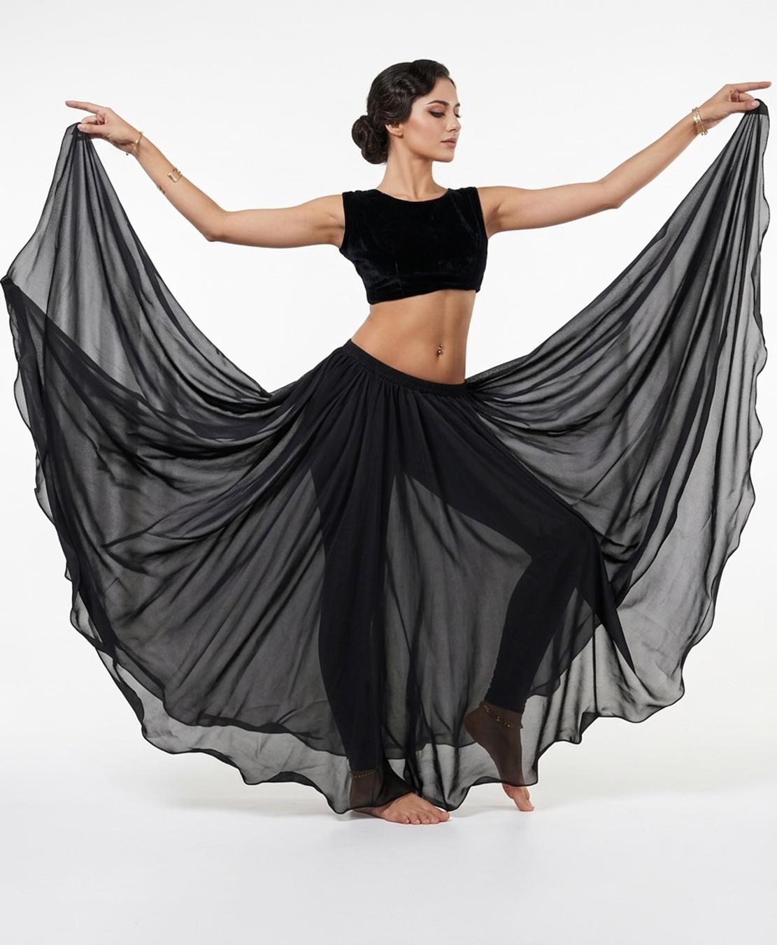 Gonna bambina di danza del ventre raso azzurra - 18,90