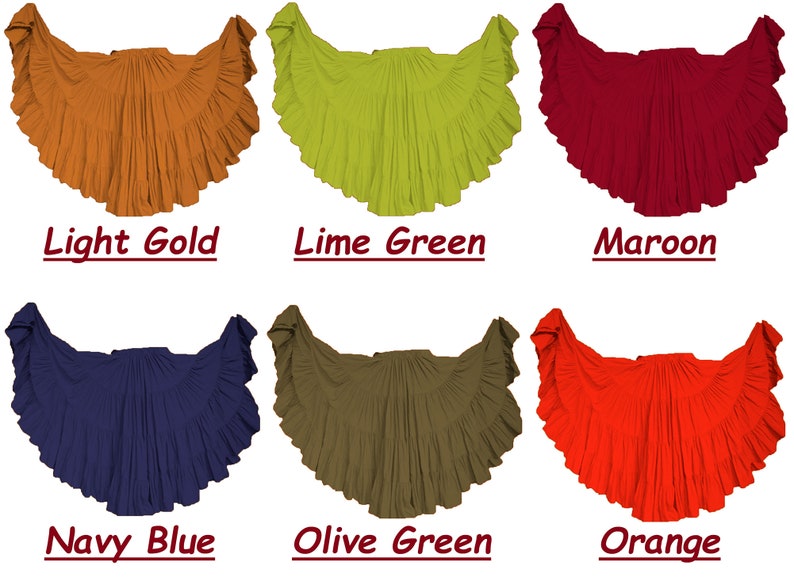 Women 25 Yard 4 Tier Skirt 100% Pure Cotton Belly Dancing - Etsy