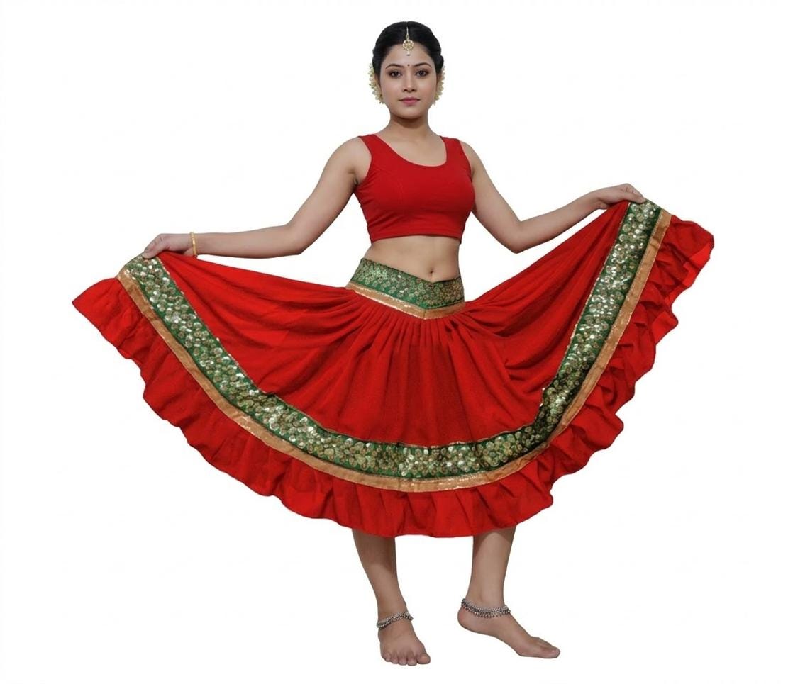 Bollywood Dancing Chimki Work Lace Border Embroidered  display picture 3