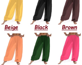 wodceeke Womens Chiffon Trousers,Solid Color Elastic Waist Bandage Loose Ankle Length Legging Harem Pants wodceeke Womens Chiffon Trousers,Solid Color Elastic Waist Bandage Loose Ankle Length Legging Harem Pants