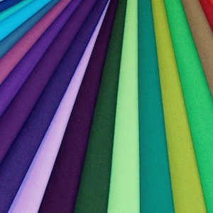 100% COTTON - PLAIN COLORS Fabric from India Material Sewing Craft 28 Color Yard