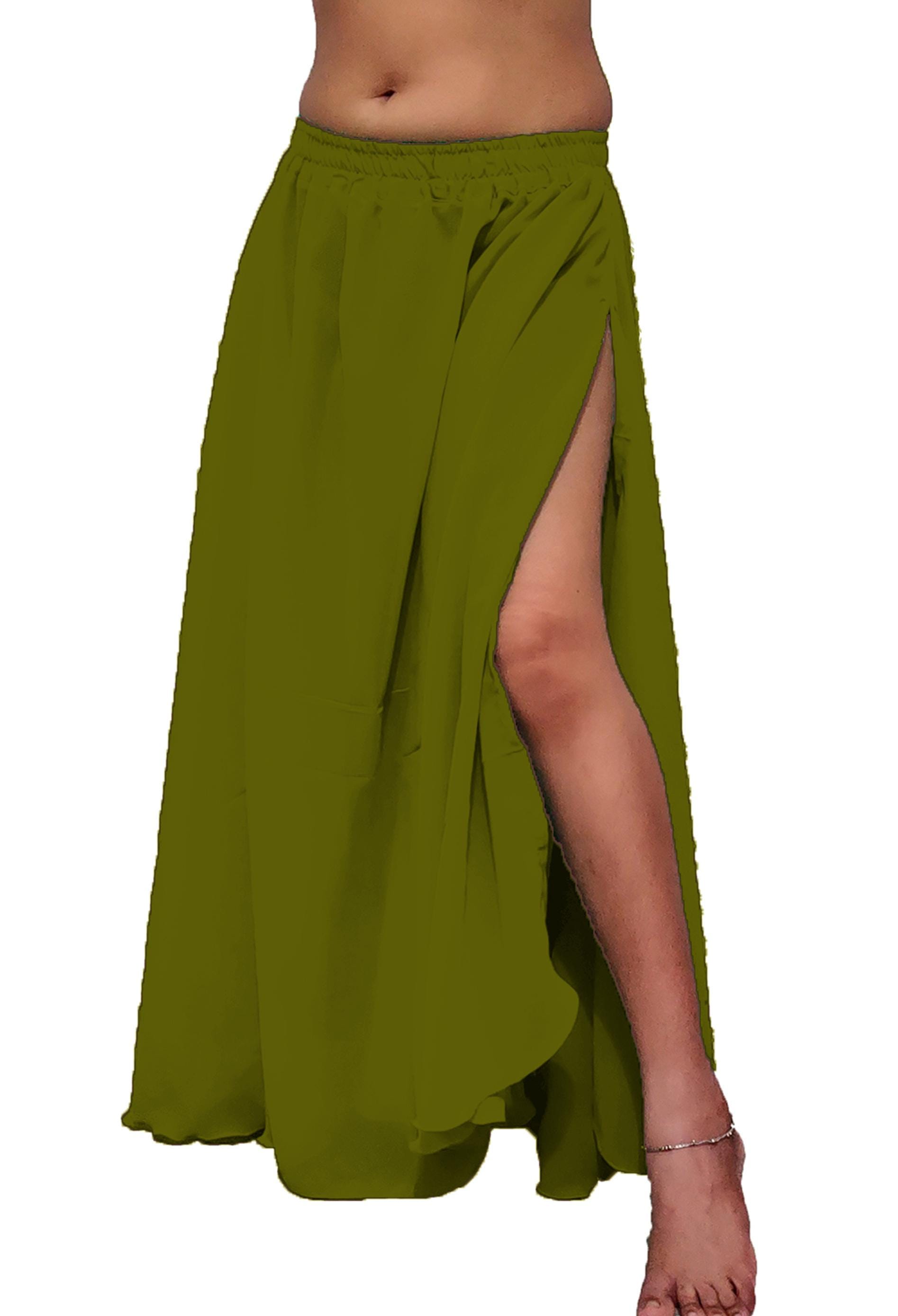 Chiffon Side Cut/slit Skirt Women's Belly Dancing Skirts
