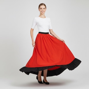 Cotton Gypsy Skirt: 12 Yard Flamenco Belly Dance Costume