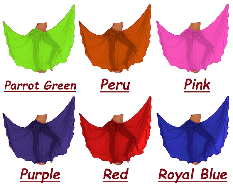 Chiffon Full Circle Skirt Belly Dance Tribal Panel Skirt Full Etsy