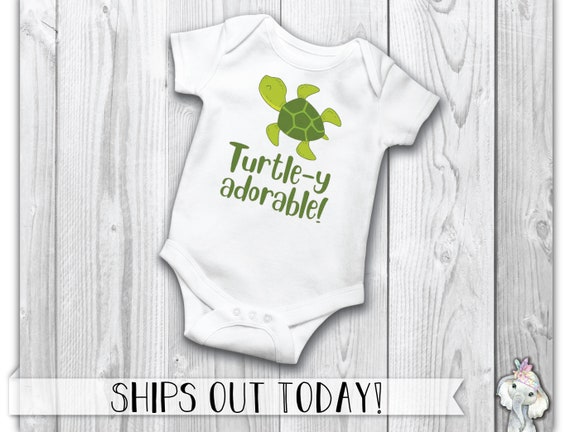 turtle onesie baby