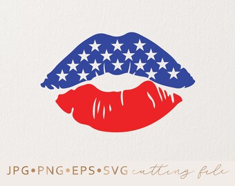 Download Art Collectibles Clip Art Usa Luscious Lips Svg Patriotic Red Dxf White Usa Lips And Tongue Svg America Flag And Blue Usa Lips Svg Png 4th Of July Svg