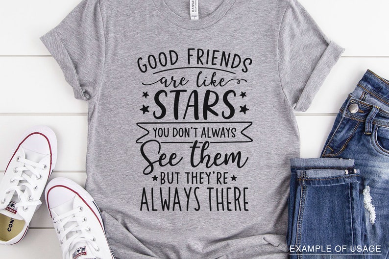 Download Clip Art Friendship Saying Svg Good Friends Are Like Stars Svg Best Friends Svg Friendship Quote Svg Png Svg Cutting File Design Silhouette Art Collectibles