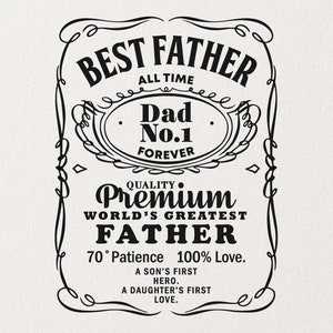 Download Father's Day SVG Dad Svg Best Dad Whiskey Label PNG | Etsy
