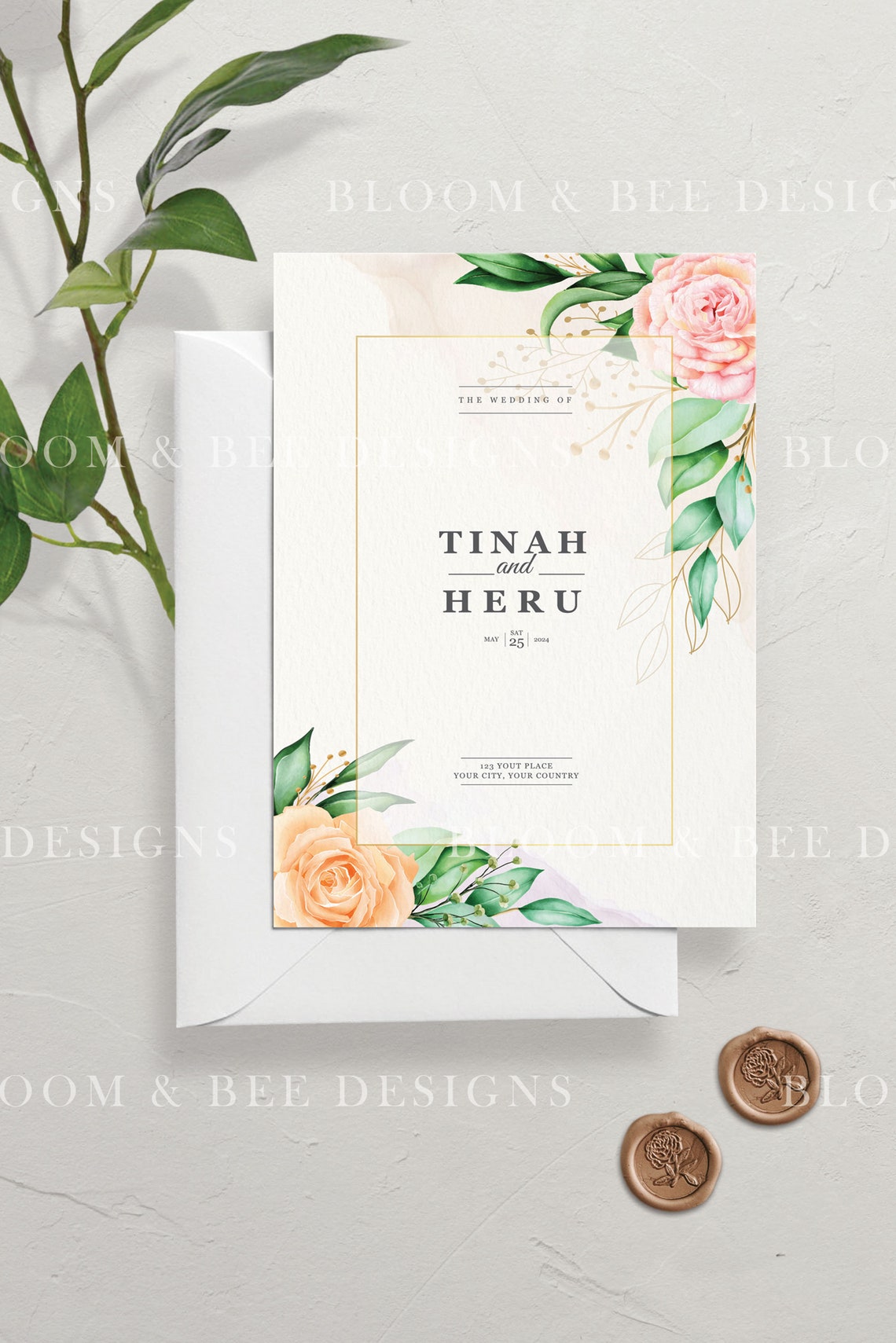 5x7 Wedding Card Mockup A7 Printable Mockup Styled Stock | Etsy