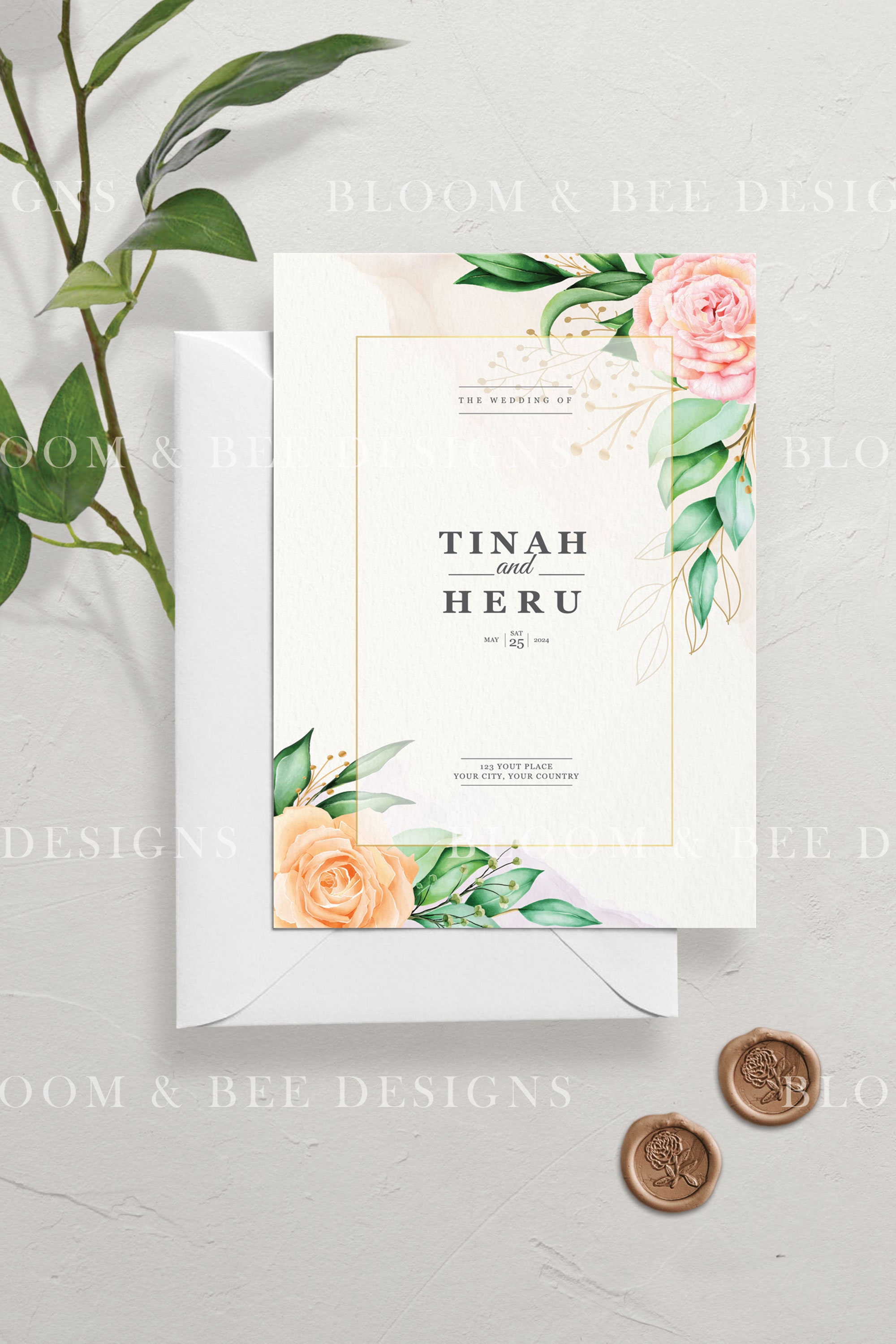 5x7 Wedding Card Mockup A7 Printable Mockup Styled Stock | Etsy