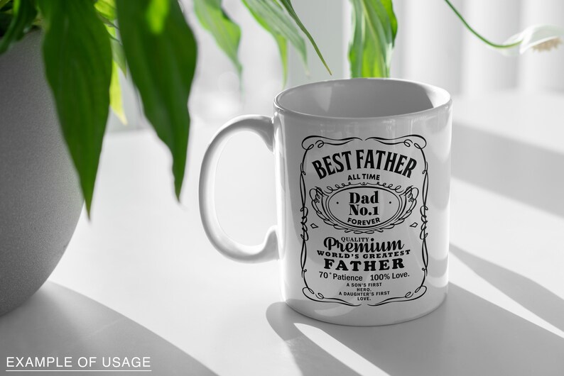 Download Father's Day SVG Dad Svg Best Dad Whiskey Label PNG | Etsy