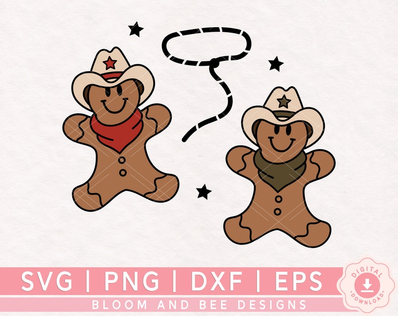 Gingerbread Cowboy Svg Png Christmas Svg Gingerbread Man - Etsy