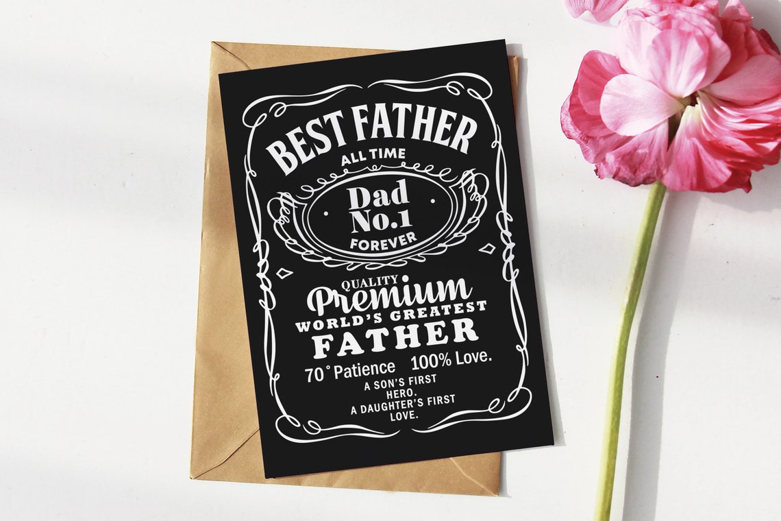 Father's Day SVG Dad Svg Best Dad Whiskey Label PNG Etsy