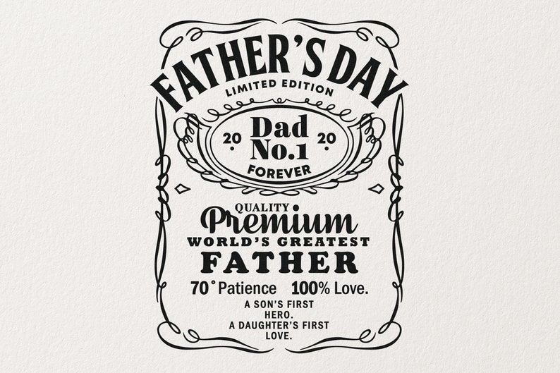 Father's Day SVG Dad Svg Best Dad Whiskey Label PNG | Etsy