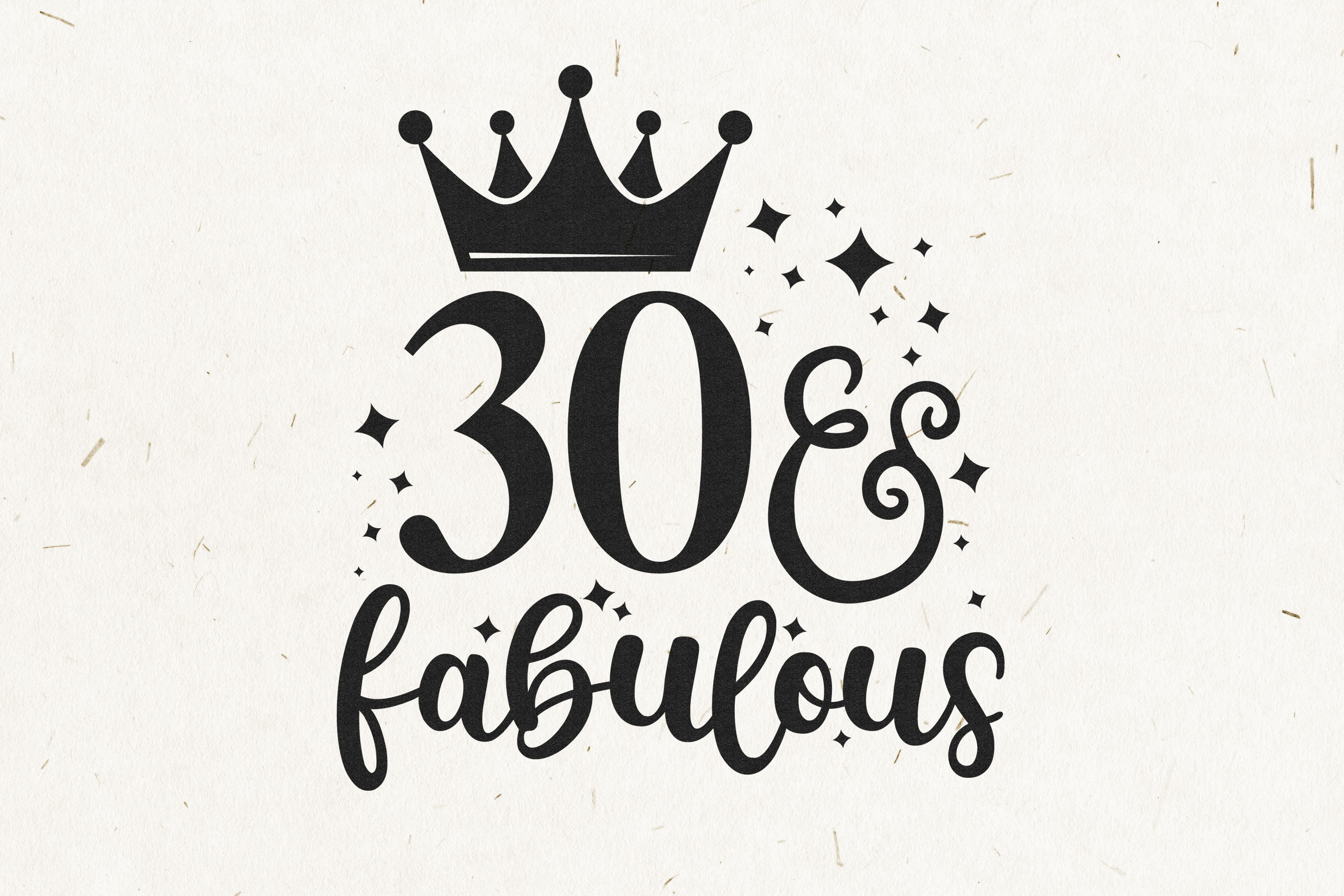 Download 30 And Fabulous 30th Birthday Design Silhouette SVG PNG | Etsy