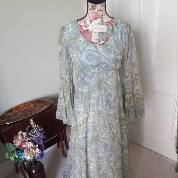 1970's Dress with Angel Sleeves