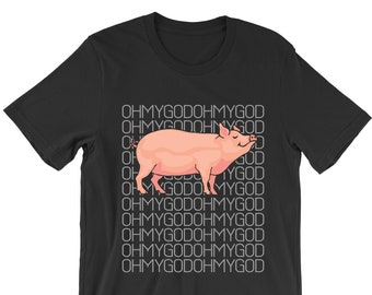 oh my god pig moletom com capuz