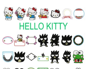 Hello Kitty Embroidery Designs Etsy