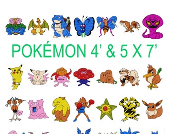 35 Pokemon Machine Embroidery Designs Pokemon Embroidery Etsy