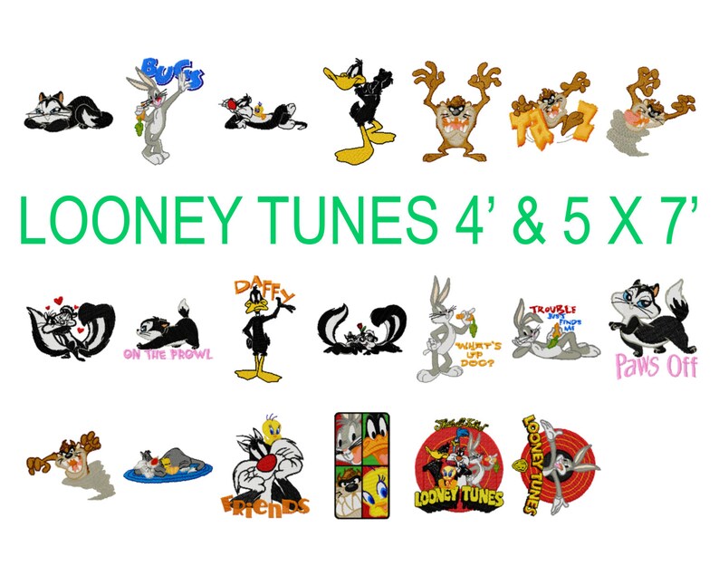 20 looney tunes machine embroidery designs tweety bird  etsy