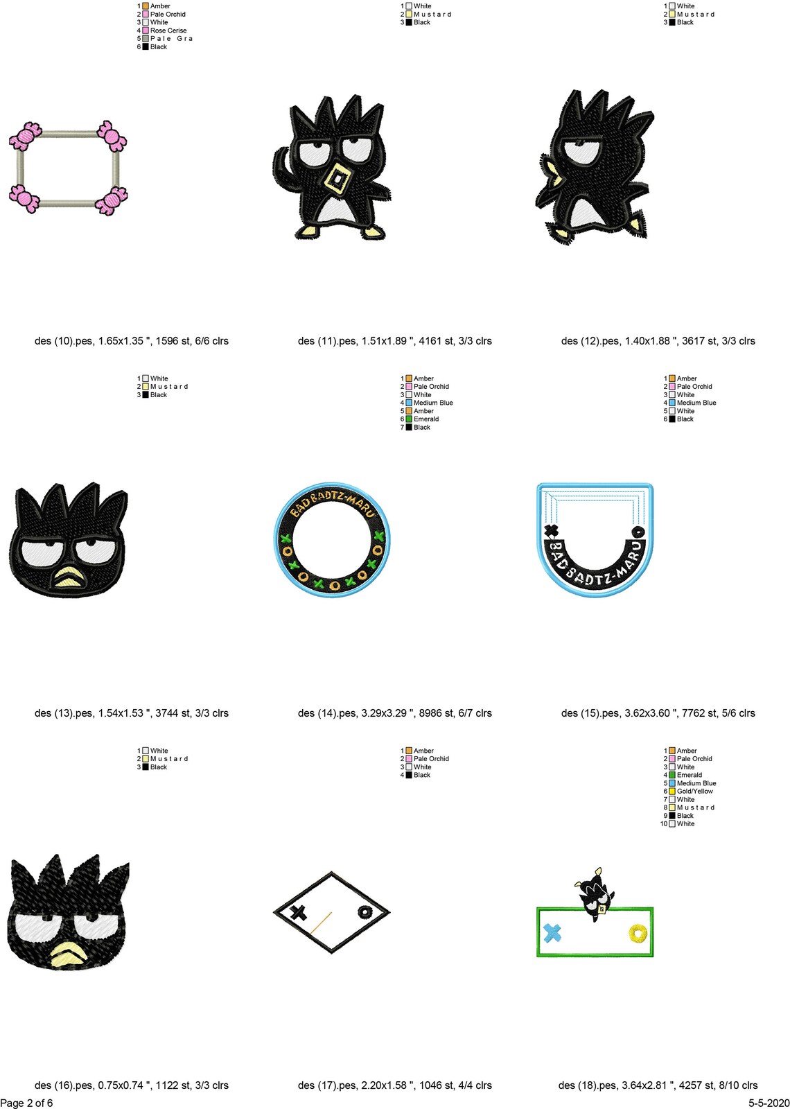 50 Sanrio Machine Embroidery Designs Hello Kitty Embroidery Etsy