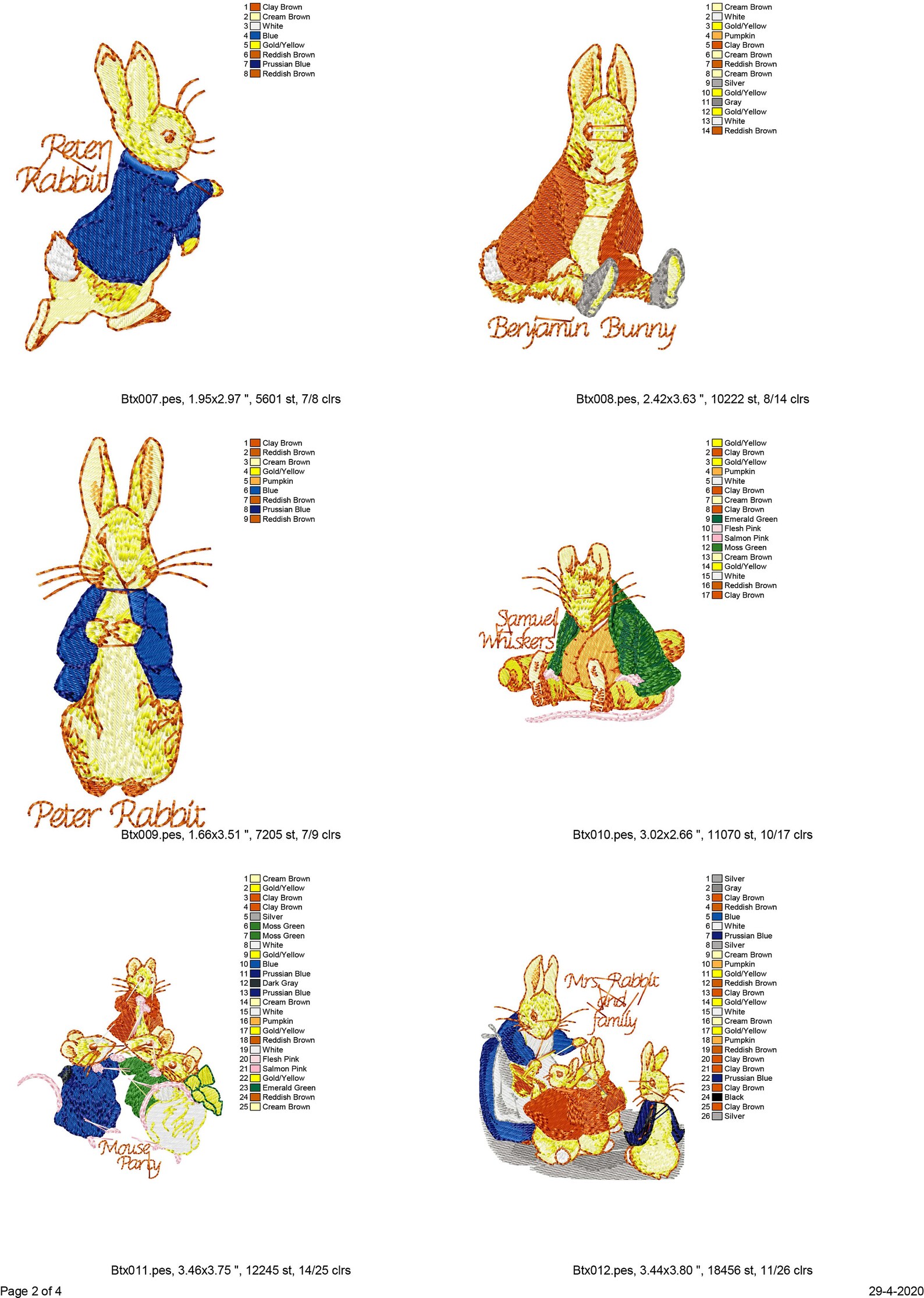 20 Beatrix Potter Machine Embroidery Designs Peter Rabbit Etsy