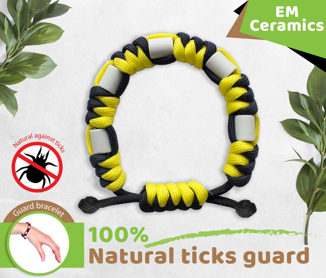 Paracord Bracelet Sun Natural Tick Repellent Bracelet EM Etsy