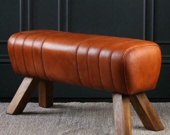 Genuine Vintage Leather Saddle Pommel Horse Stool Footstool Seat 76cm high Genuine Vintage Leather Saddle Pommel Horse Stool Footstool Seat 76cm high