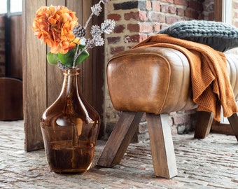 Leather Pommel bench, End of the bench, Gym bench, Entryway bench, Outdoor bench. Get a free APRON in this SUMMERSALE.