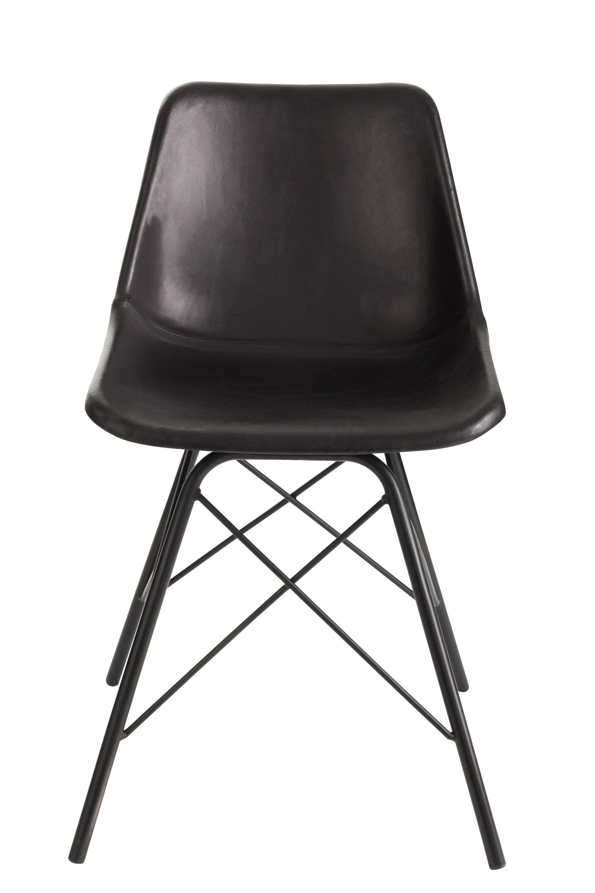 Cross Leg Dining Chair , Home Kitchen Seating. Leather Chair for Living