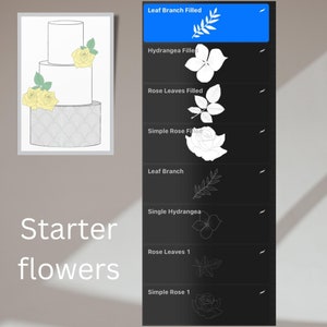 Cake Design Procreate Stamps Cake tier brushset, digital Cake Drawing, Procreate, Cake Template, Procreate Brushes image 8