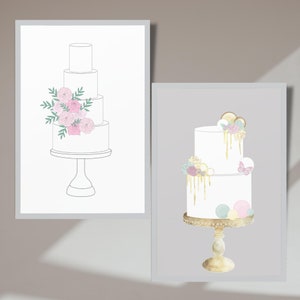 Cake Design Procreate Stamps Cake tier brushset, digital Cake Drawing, Procreate, Cake Template, Procreate Brushes image 10
