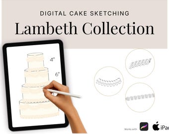 Lambeth Cake Design Stamps & Brushes: Buttercream Piping (Procreate, Digital Download)