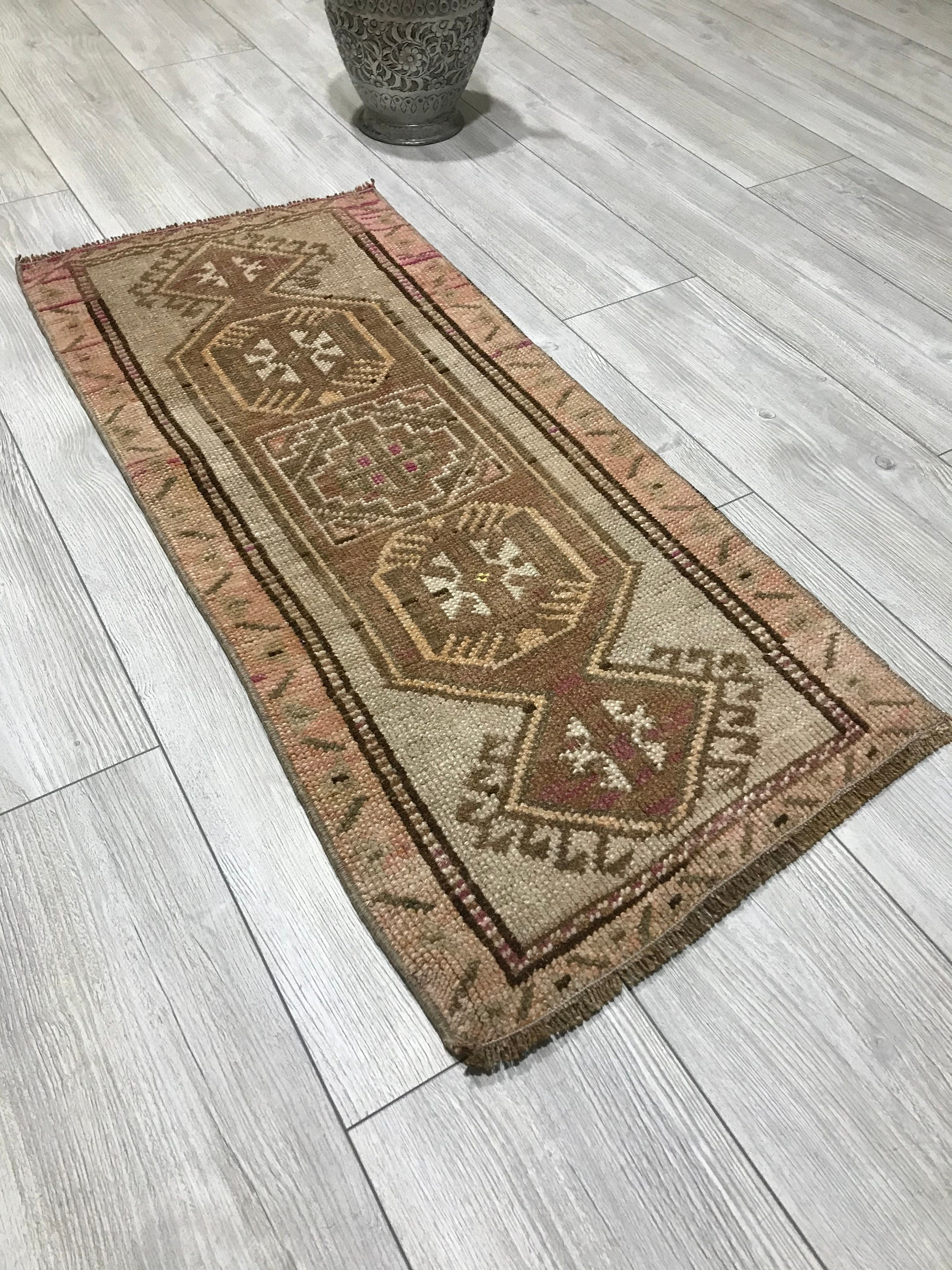 Handmade Turkish Carpet Vintage Small Turkish Area Carpet Etsy