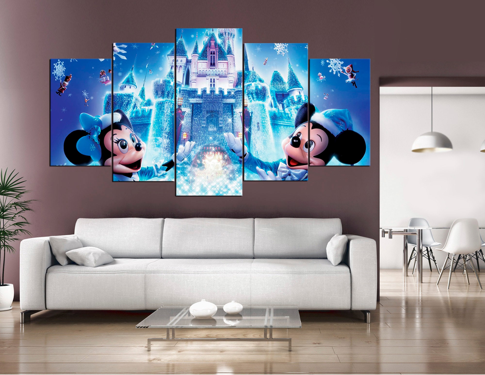 Disney Castle Contemporary Art Kids Room Decor Mickey Etsy