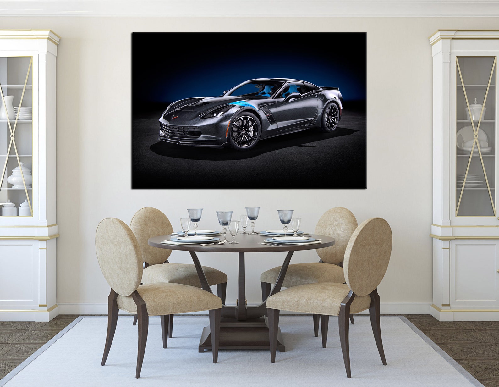 Chevrolet Corvette C7 canvas print Racing Car wall art | Etsy