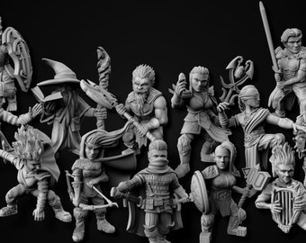 Male, Martial, Gnomish Adventurer 3d printed Miniatures for Tabletop RPGs|Dungeons and Dragons|DnD|D&D|Pathfinder