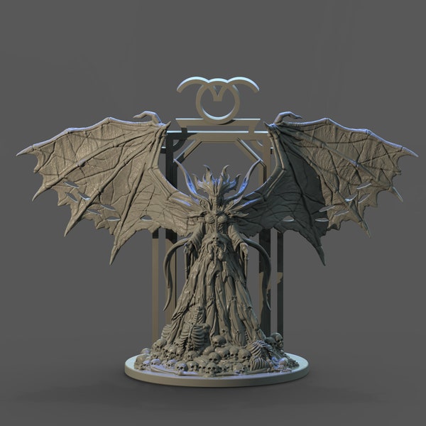 The Devil, Tarot 3d printed miniature with decorative base for tabletop RPGs|Dungeons and Dragons|DnD|D&D|Pathfinder