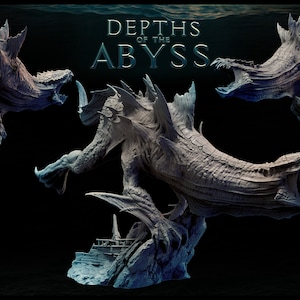 Abyssal Wyrm 3d printed miniature for Tabletop RPGs|Dungeons and Dragons|DnD|D&D|Pathfinder
