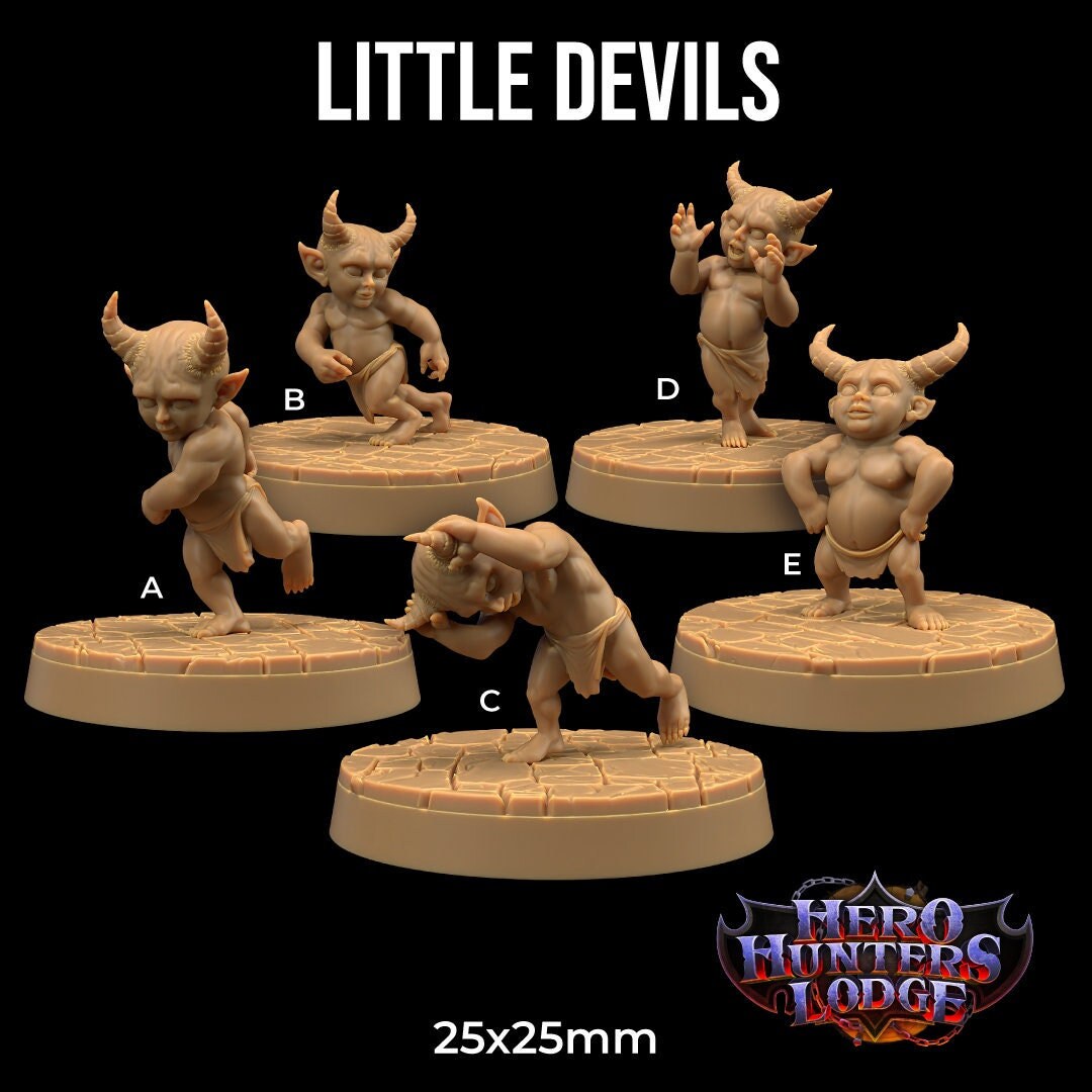Little Devils 3d Printed Miniatures for Tabletop Rpgs Dungeons and ...