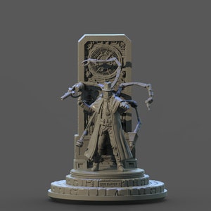 Sherlock Holmes, Steampunk 3d printed miniature with decorative base for tabletop RPGs|Dungeons and Dragons|DnD|D&D|Pathfinder