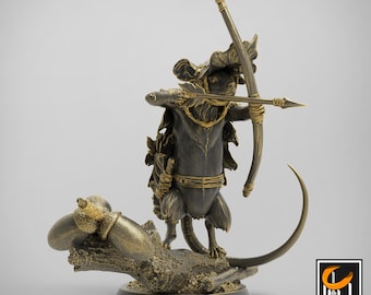 Mouse Archer 3d printed miniature for Tabletop RPGs|Dungeons and Dragons|DnD|D&D|Pathfinder