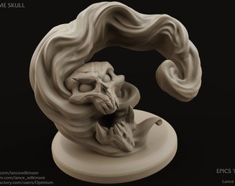 Flameskull 3d printed Miniature for Tabletop RPGs|Dungeons and Dragons|DnD|D&D|Pathfinder