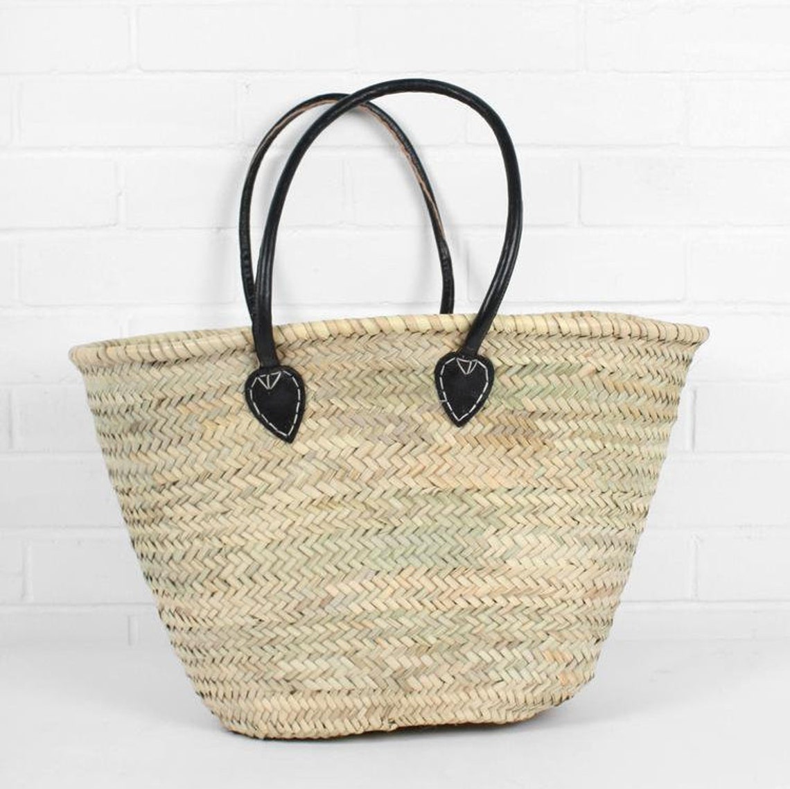 Straw bag French Market Basket Straw tote Moroccan basket Etsy
