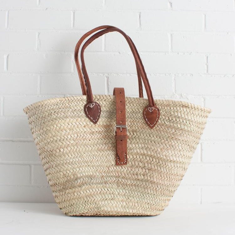 Traw bag French Basket french market basket Beach Bag Etsy