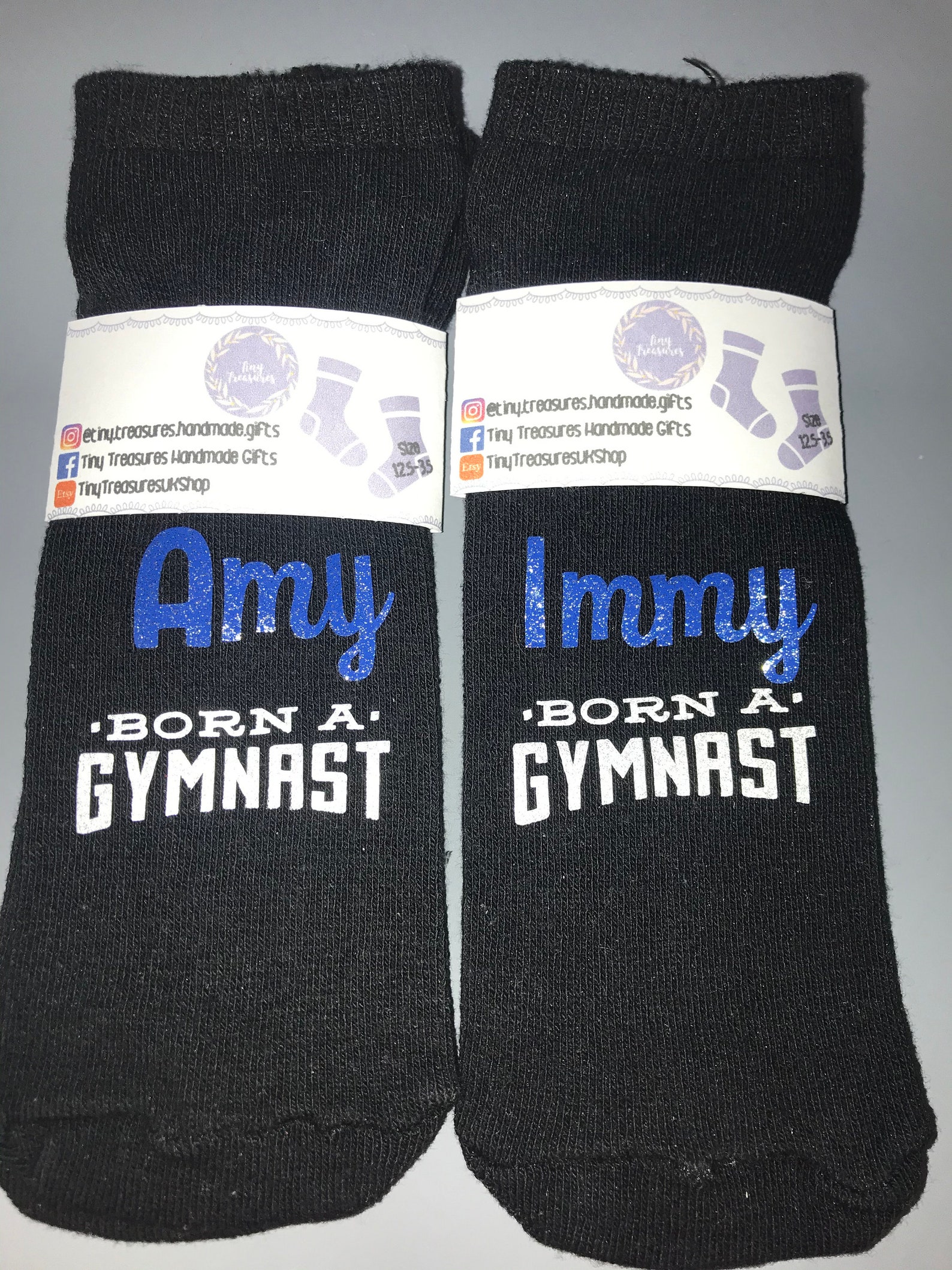Personalised Gymnastics Socks Trainer Socks/Liners Gymnast Etsy