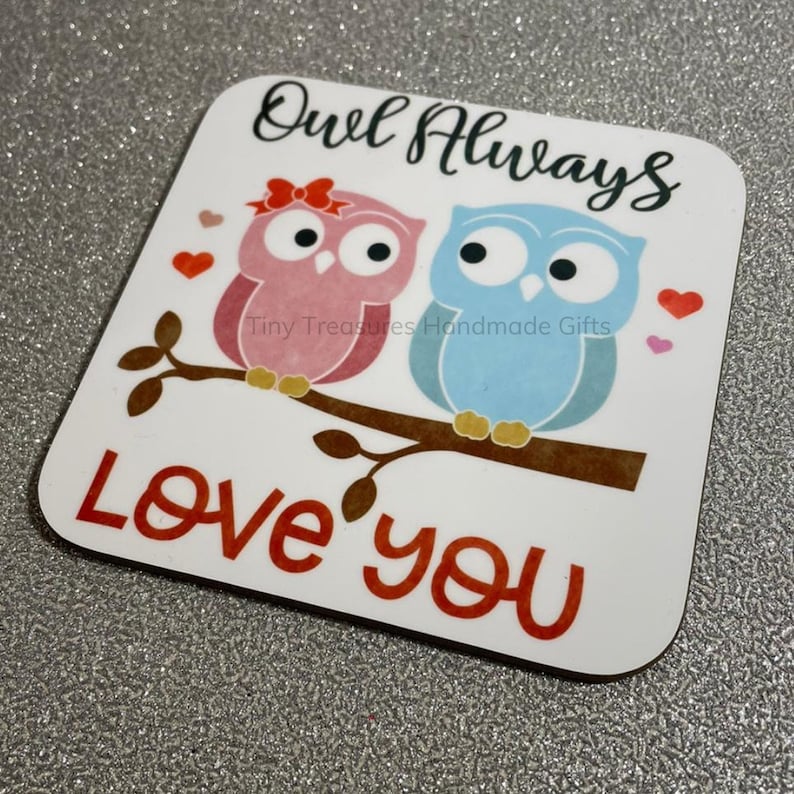 Personalised Romantic Couples Love Coasters Printed Design Hardboard RoundSquare Coasters